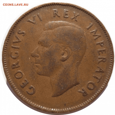 1 пенни 1945 г. ЮЖНАЯ АФРИКА до 24.12.20 до 22:00 МСК - Rounded_20201223_205641