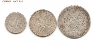 Польша.Едвига. 3 монеты.серебро 25.12  Фикс - 222 005