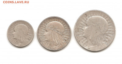 Польша.Едвига. 3 монеты.серебро 25.12  Фикс - 222 006