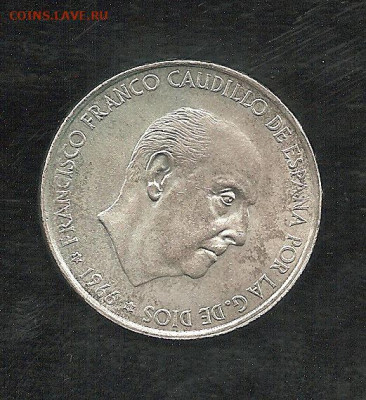 Испания.100 песет.1966.     25.12 Фикс - 222 009