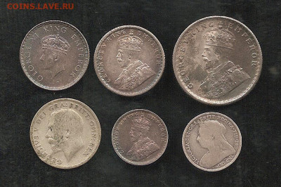 Англия.Индия. 6 монет       25.12  фикс - 222 013