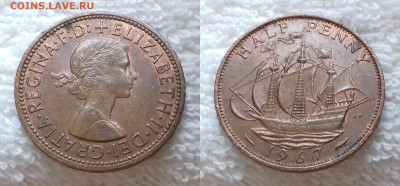 Ассоциация слов - ВЕЛИКОБРИТАНИЯ Полпенни 1967 20190108_1522