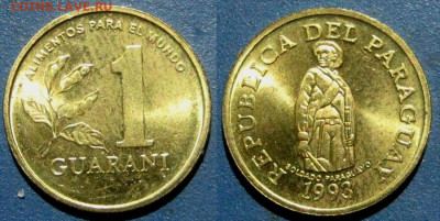Парагвай 1 гуарани Год: 1993 Окончание:28-12 В 22-00 мск - параг 1