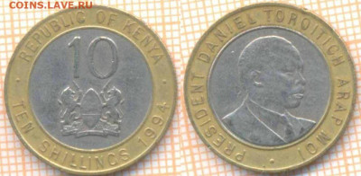 Кения 10 шиллингов 1994 г., до 28.12.2020 г. 22.00 по Москве - Кения 10 шиллингов 1994 753