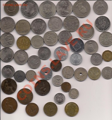 Лот иностранных монет 1799-1990   49 монет до 5.10 в 22.00мс - 6