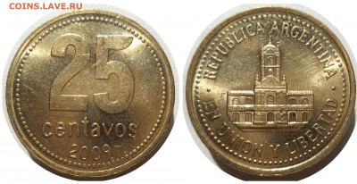 25 сентаво 2009 г. АРГЕНТИНА до 27.12.20 в 22:00 МСК - 25 аргентина 2