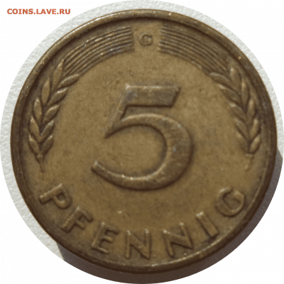 5 пфеннигов 1950 г. (G) ФРГ до 27.12.20 в 22:00 МСК - Rounded_20201226_165621