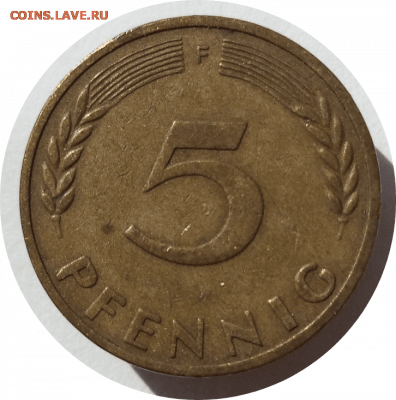 5 пфеннигов 1950 г. (F) ФРГ до 27.12.20 в 22:00 МСК - Rounded_20201226_165652