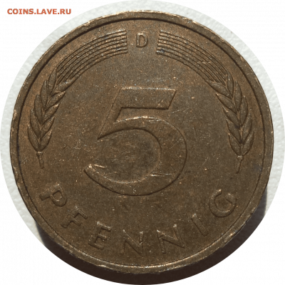 5 пфеннигов 1980 г. (D) ФРГ до 27.12.20 в 22:00 МСК - Rounded_20201226_171144