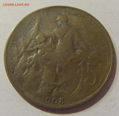 5 сантим 1908 Франция №1 02.01.2021 22:00 МСК - CIMG8959.JPG