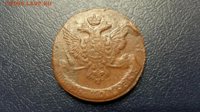 5 копеек 1762 год - R. До 30.12.20г в 22.15 МСК - 5_kopeek_1762_god_khoroshij_sokhran_s_georgiem_pobedanoscem_korichnevaja_poslednij_god_chekanki_re-1