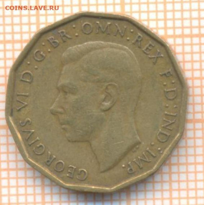 Великобритания 3 пенса 1944 г., до 2.01.2021 г. 22.00 по Мос - Великобритания 3 пенса 1944 2261а