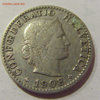 20 раппен 1908 Швейцария №1 06.01.2021 22:00 МСК - CIMG0625.JPG