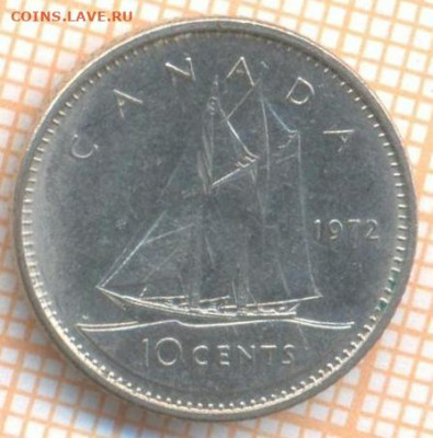 Канада 10 центов 1972 г., до 8.01.2021 г. 22.00 по Москве - Канада 10 центов 1972 2366а
