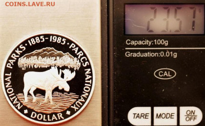 серебро - 1 доллар Канада 1985 год 3