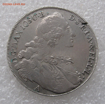 Курфюршество Бавария. Максимилиан III. 1 Талер 1765 года. AU - Тал1765 (3).JPG