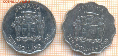Ямайка 10 долларов 2005,2015 г., до 8.01.2021 г. 22.00 по Мо - Ямайка 10 долларов 2005,2015 2372