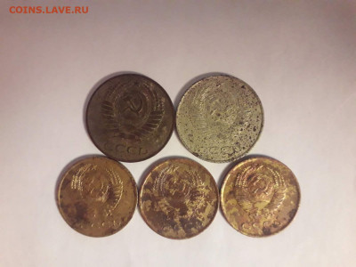 Погодовка СССР: 3 коп 1965- 3шт плюс  50 коп 1961-2шт - 3 коп 1965 3шт А