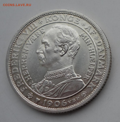 2 кроны 1906 Дания, до 11.01 в 22:00 - дан1