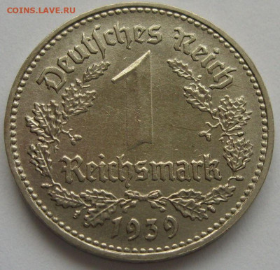 Германия, иностранщина (наборы, на вес, евро), царизм, СССР. - 1 марка 1939 B - 2-1