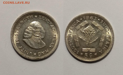 Южная Африка 5 центов 1963 года - 10.01 22:00 мск - IMG_20200815_070829