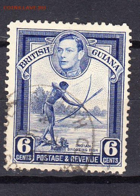 Колонии Британская Гвиана 1938 1м 6ц до 10 01 - 41в