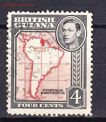Колонии Британская Гвиана 19381м 4 ц до 10 01 - 42а