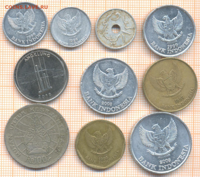 Индонезия 10 монет , до 13.01.2021 г. 22.00 по Москве - Индонезия 10 монет 2538а