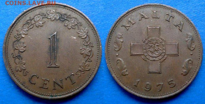 Мальта - 1 цент 1975 года до 15.01 - Мальта 1 цент, 1975