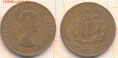 Великобритания полпенни 1966 г., до 15.01.2021 г. 22.00 по М - Великобритания полпенни 1966 7881