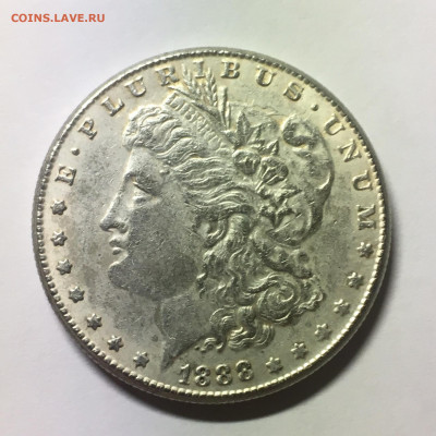 CША 1$ 1888 год, доллар Моргана, мон двор S - image-09-01-21-08-26-4