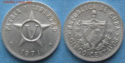 47.Монеты Карибского моря. - 47.8. -Куба 5 сентаво 1971    8678