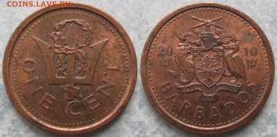 47.Монеты Карибского моря. - 47.26. -Барбадос 1 цент 2010    190-ас88-8395