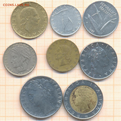 Италия 8 монет , до 17.01.2021 г. 22.00 по Москве - Италия 8 монет 2562