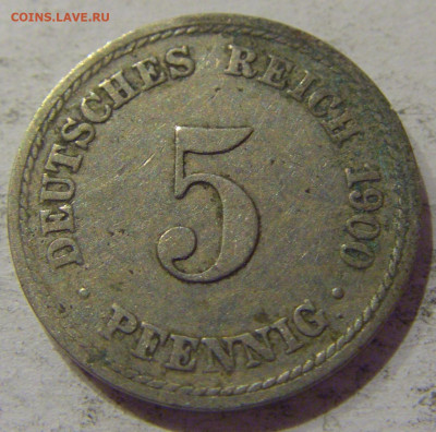 5 пфеннигов 1900 A Германия №1 17.01.2021 22:00 М - CIMG1794.JPG