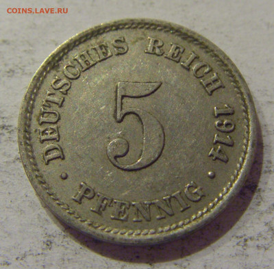 5 пфеннигов 1914 G Германия №1 17.01.2021 22:00 М - CIMG1854.JPG