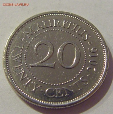20 центов 2016 Маврикий №2а 17.01.2021 22:00 М - CIMG5955.JPG