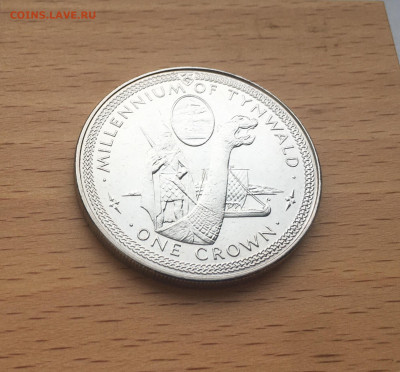 Крона Шайба Остров Мэн 1 крона 1979 Драккар лодка корабль - IMG_1049.JPG