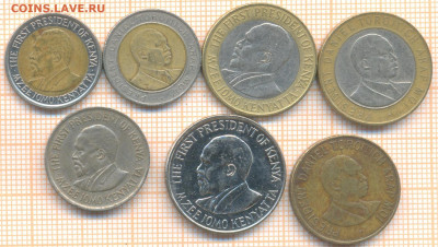 Кения 7 монет, до 18.01.2021 г. 22.00 по Москве - Кения 7 монет 2571а