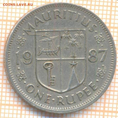 Маврикий 1 рупия 1987 г., до 18.01.2021 г. 22.00 по Москве - Маврикий 1 рупия 1987 2573