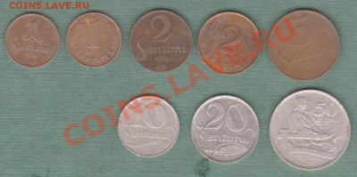 Подборка монет довоенной Латвии - 8 штук (04.10) - Латвия
