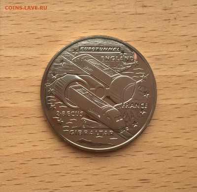 Крона Шайба Гибралтар 2,8 экю 1993 Тоннель под Ламаншем - IMG_9837.JPG