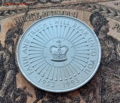 5 фунтов Великобритания 1993г. 40 лет правления Елизаветы II - IMG_20210113_161001