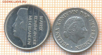 Нидерланды 25 центов 1950,1995 г., до 19.01.2021 г. 22.00 по - Нидерланды 25 центов 1950,1995 2576а