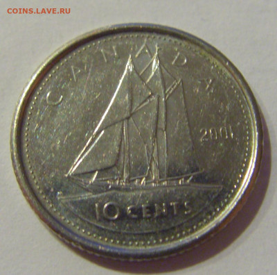 10 центов 2001 регулярный чекан Канада №1а 20.01.21 22:00 М - CIMG6264.JPG