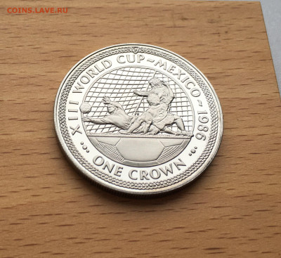 Шайба Остров Мэн 1 крона 1986 Чемпионат мира по футболу - IMG_0027.JPG