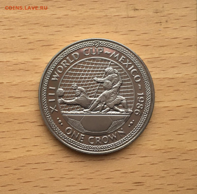 Шайба Остров Мэн 1 крона 1986 Чемпионат мира по футболу - IMG_0023.JPG