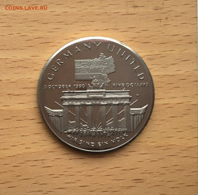 Крона Шайба Маршалловы Острова 5 долларов 1990 Бранденбург - IMG_9973.JPG