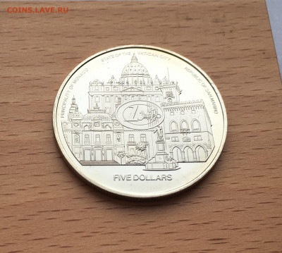 Либерия 5$ долларов 2003 Введение Евро Монако Ватикан - IMG_9882.JPG