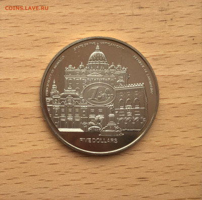 Либерия 5$ долларов 2003 Введение Евро Монако Ватикан - IMG_9876.JPG